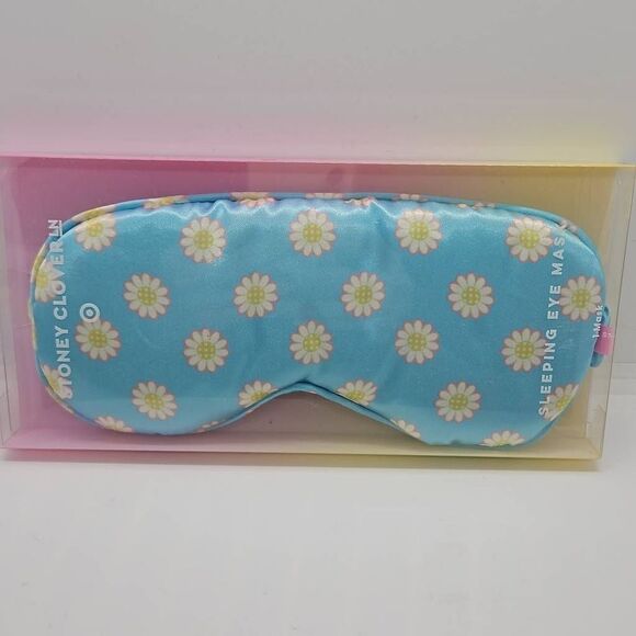 Sleeping Eye Mask Stoney Clover Lane x Target Blue with White Daisys - Picture 1 of 3